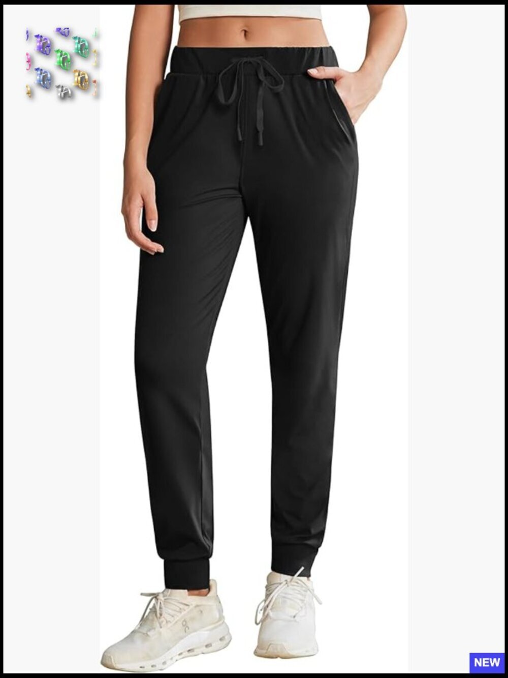 High Waisted Joggers with Pockets Stretch Athletic Track Pants Workout